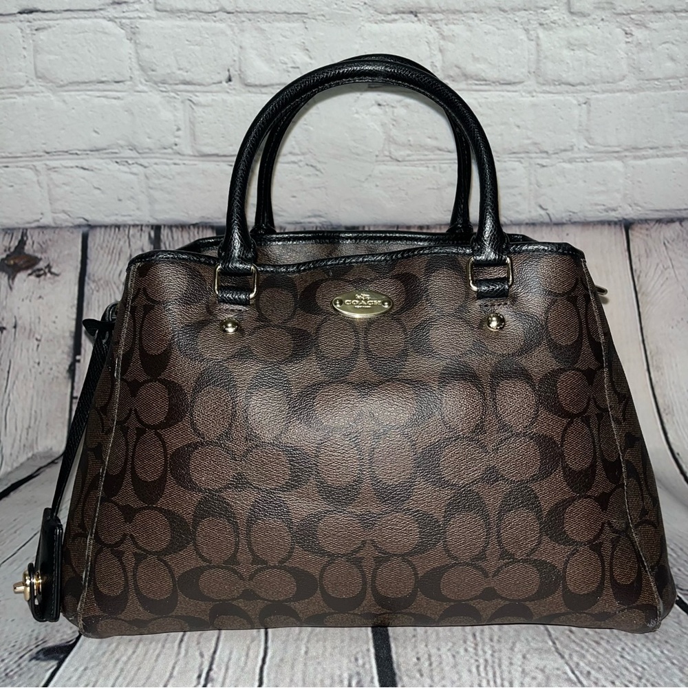 Vintage Y2K Coach Margot Signature Carryall Satchel Crossbody Handbag